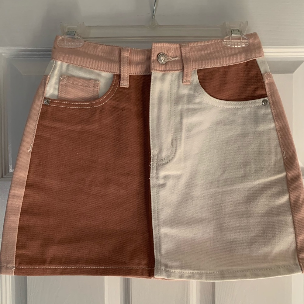 Nasty Gal Pink Jean Skirt